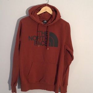 The North Face Rust Color Hoodie with Front Pouch Pocket Mens size Medium